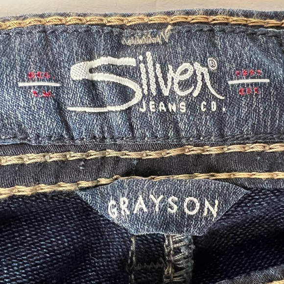 Silver Mens Jean Grayson Easy Fit Straight Leg Distressed Denim Size 32 Mens - Picture 5 of 11